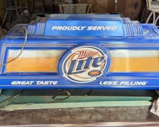 Miller Light Pool Table Light