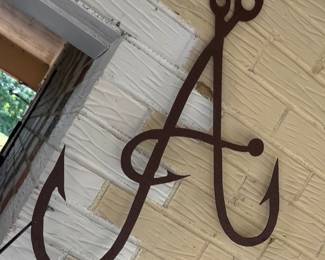 Alabama Fish hook Logo Metal Art