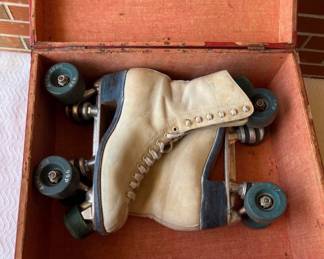 Vintage Roller Skates and box