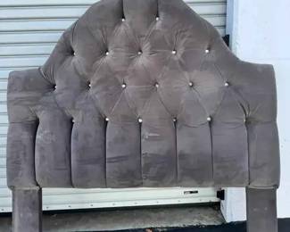 HA111Velvety Rhinestone Headboard