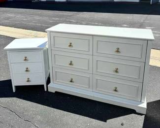 CT304Modern White Dresser Set