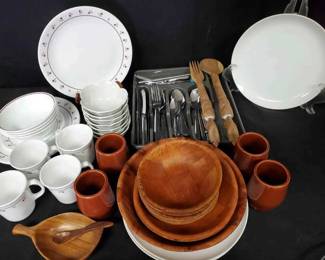 CT367Vintage Corelle Dishes And More 