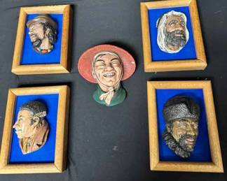 CT347Vintage Chalkware Display Heads