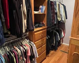 A lot of nice clothing in various sizes.