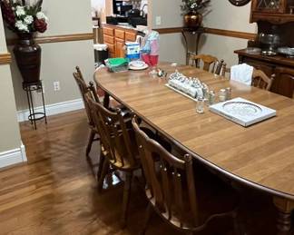 Dining Room Table (Seats 8) with chairs.