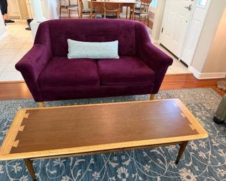 MCM Modern Lane Acclaim Walnut center with lighter fruitwood boarder coffee table