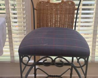 Set of two iron bar stools