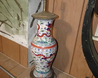 Oriental dragon lamp