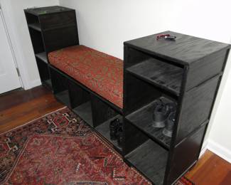 Entry shoe cubbies and bench seat