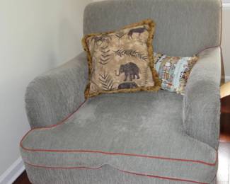 Oversized denim chair