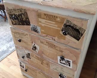 Dresser with vintage photos