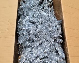 Silver Tinsel Christmas Tree