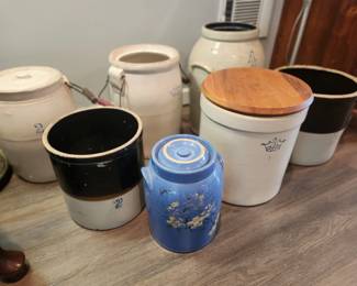 Large collection of crocks