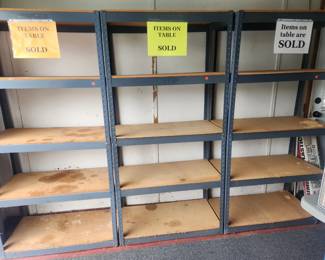 Multiple shelving units