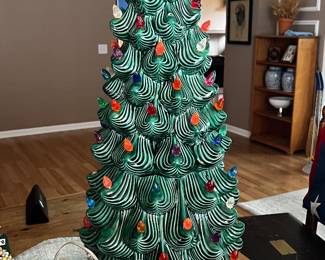 31 inch vintage ceramic Christmas tree 