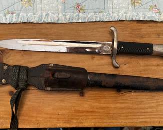 WWII German Carl Elckhorn fire brigade dress bayonet 