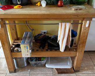 Solid pine kitchen island 