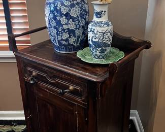 Antique primitive pine washstand 
