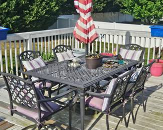 Large outdoor metal table