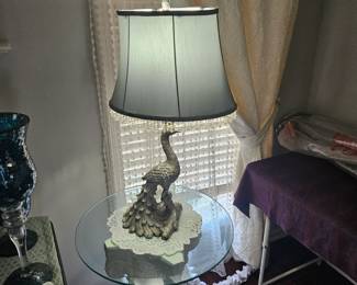 Amazing Pair of Peacock lamps