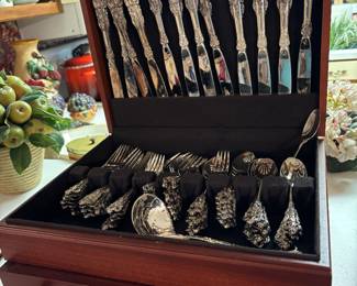 Silver Plate Flatware Service for 12 by Baroque of Godinger