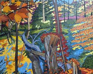 "Lake Waban"  36" x 36"
