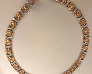 14 kt white and yellow gold necklace