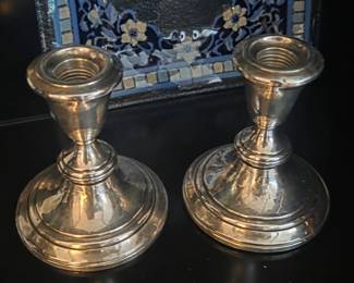 Sterling silver candlesticks