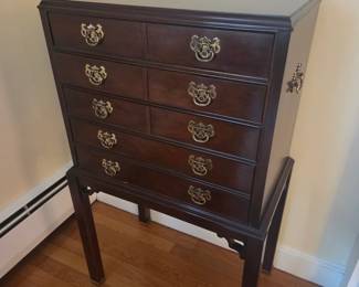 Silver cabinet on stand