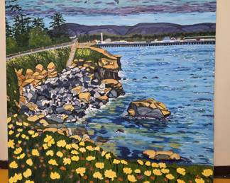 "Santa Cruz Cliff Walk #8 " 36”x36”