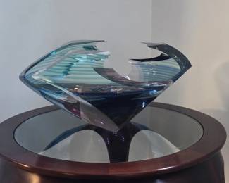 Michael David and Kit Karbler Art Glass Vortex bowl