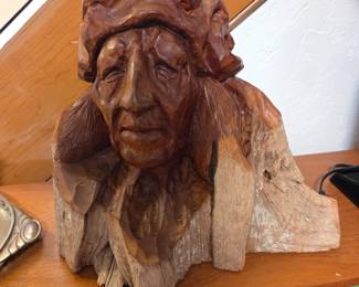 Unique wood carved sculpture