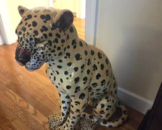 Large pottery leopard