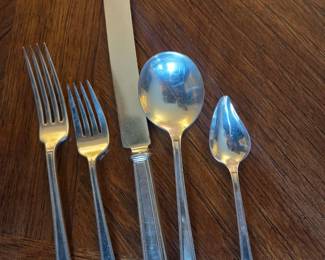 Large Rogers Bros plated flatware set