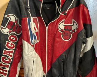 Vintage Leather Jacket with hood 