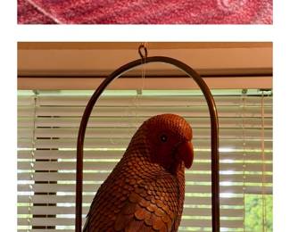 Vintage  Signed Frederico Leather Parrot