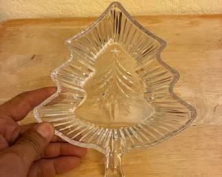 Christmas dish crystal