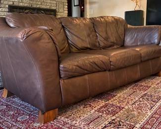 dark leather couch