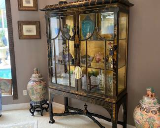 Stunning curio/China cabinet packed with goodies