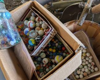 Just a fraction of the marbles that will be available at the sale