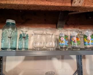 Etched Glass Hurricane Lamp Globes, McDonalds Camp Snoopy Collection Glass s