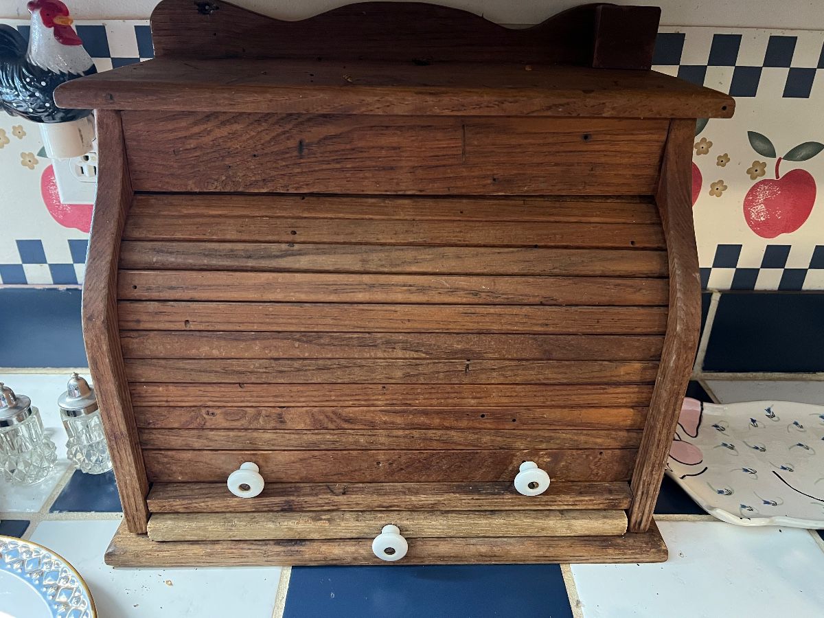 Wooden bread box