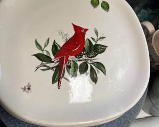 Red bird plates 