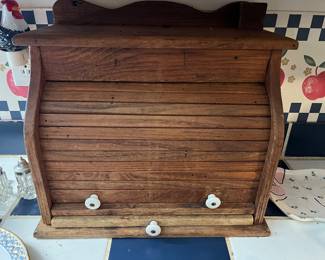 Wooden bread box