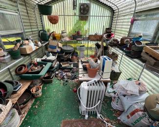 Lots of pot. Greenhouse full