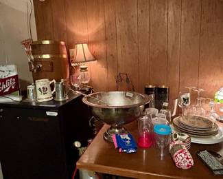 Silver plate punch bowl