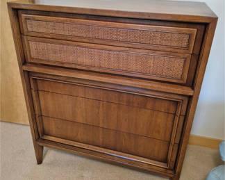 Lot 40: Century Furniture Mid Century Style Bedroom Set - Solid Wood, High Quality