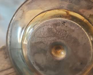 Sterling Silver and Enamel Tea Strainer Holder