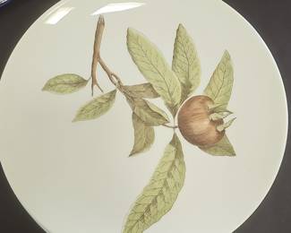 Hutschenreuther Porcelain Plate with Botanical Fruit Motif (Set of 3)