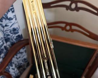 Farberware "Breeze-Gold" Gold Electroplate Flatware Set with Case